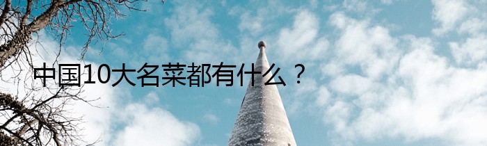 中国10大名菜都有什么？