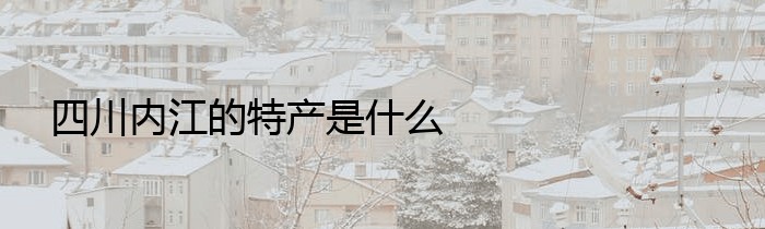 四川内江的特产是什么