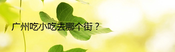 广州吃小吃去哪个街？