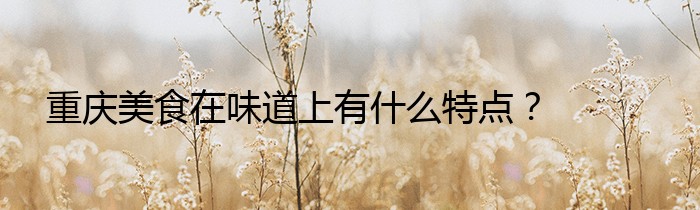 重庆美食在味道上有什么特点？