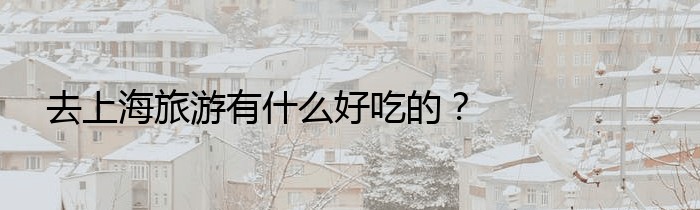 去上海旅游有什么好吃的？