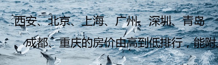 西安、北京、上海、广州、深圳、青岛、成都、重庆的房价由高到低排行，能附上均价更好