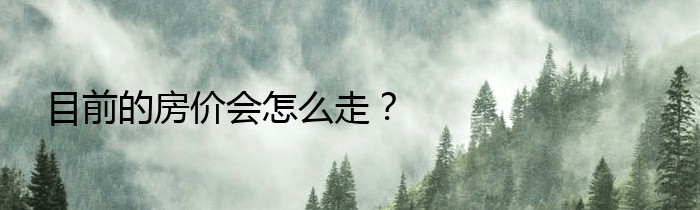 目前的房价会怎么走？