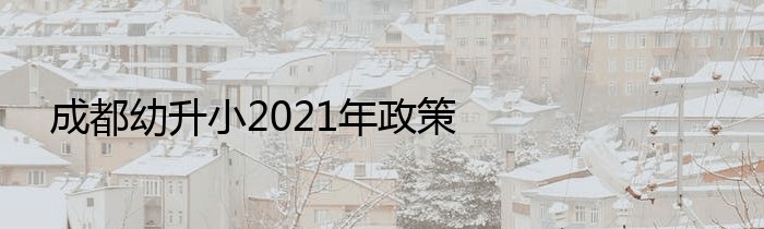 成都幼升小2021年政策