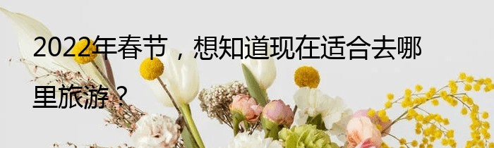 2022年春节，想知道现在适合去哪里旅游？