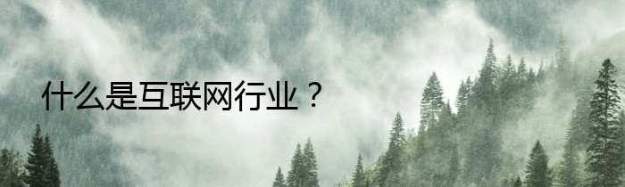 什么是互联网行业？