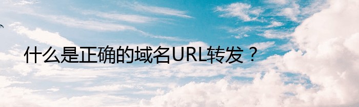 什么是正确的域名URL转发？