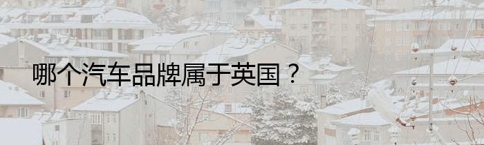 哪个汽车品牌属于英国？