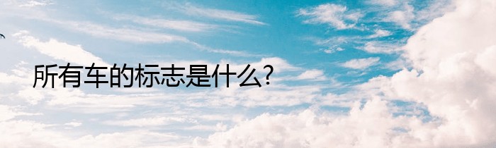 所有车的标志是什么?