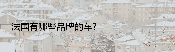 法国有哪些品牌的车?