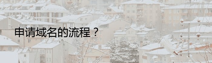 申请域名的流程？