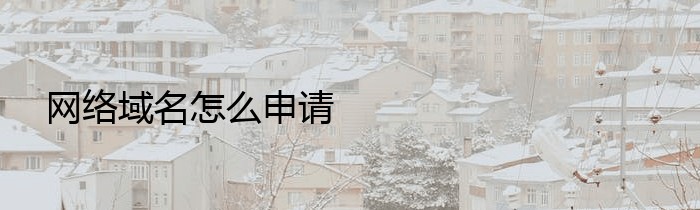 网络域名怎么申请