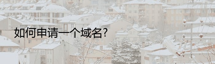 如何申请一个域名?