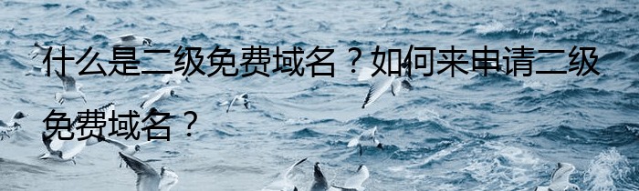 什么是二级免费域名？如何来申请二级免费域名？