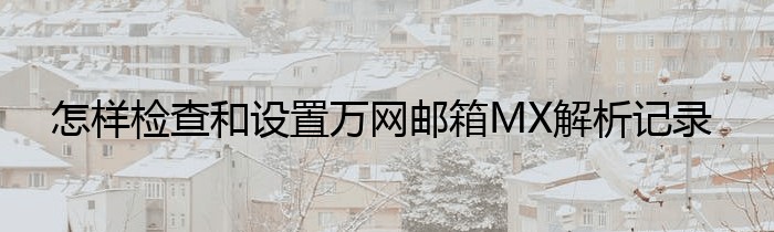 怎样检查和设置万网邮箱MX解析记录