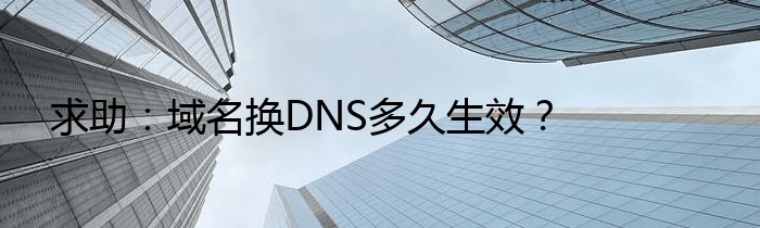 求助：域名换DNS多久生效？