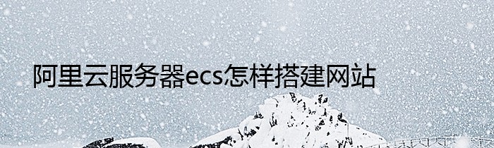 阿里云服务器ecs怎样搭建网站