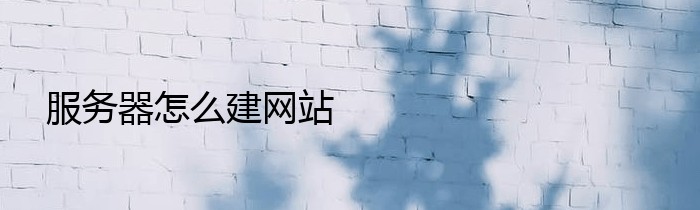 服务器怎么建网站