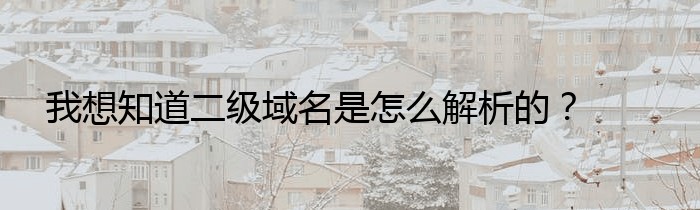 我想知道二级域名是怎么解析的？