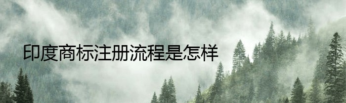 印度商标注册流程是怎样