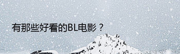 有那些好看的BL电影？